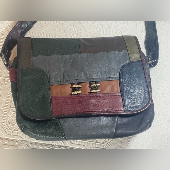 Multicolor Patchwork Crossbody Bag - Picture 2 of 14